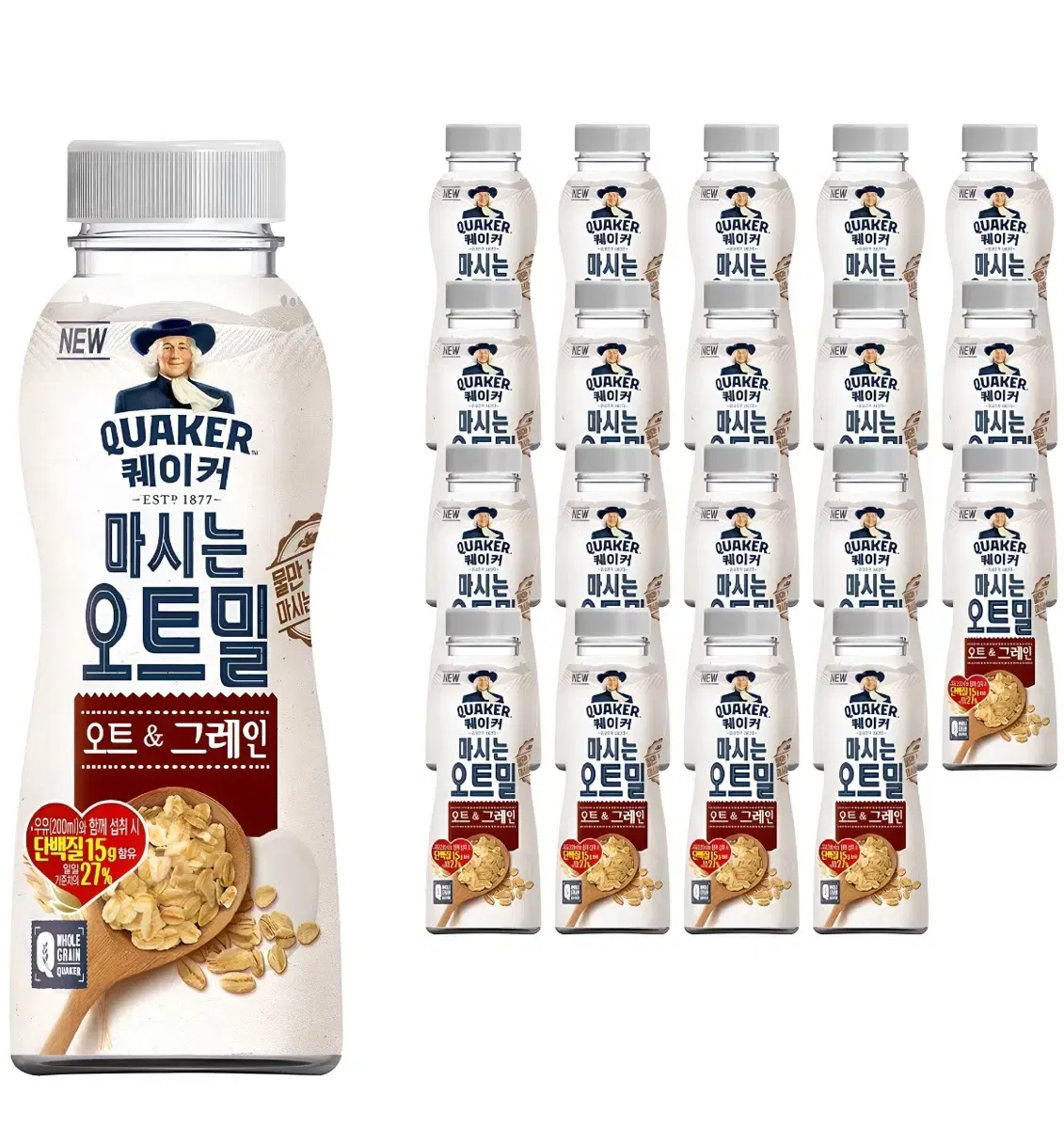 퀘이커 마시는 오트밀 오트&그레인, 50g, 5개